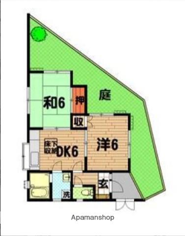 ハウスC(2DK/1階)の間取り写真