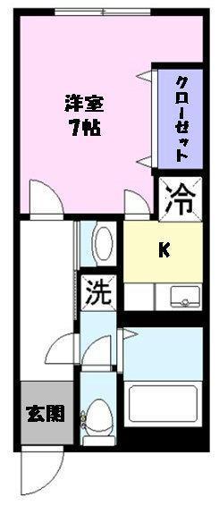 GRACIA(1K/2階)の間取り写真