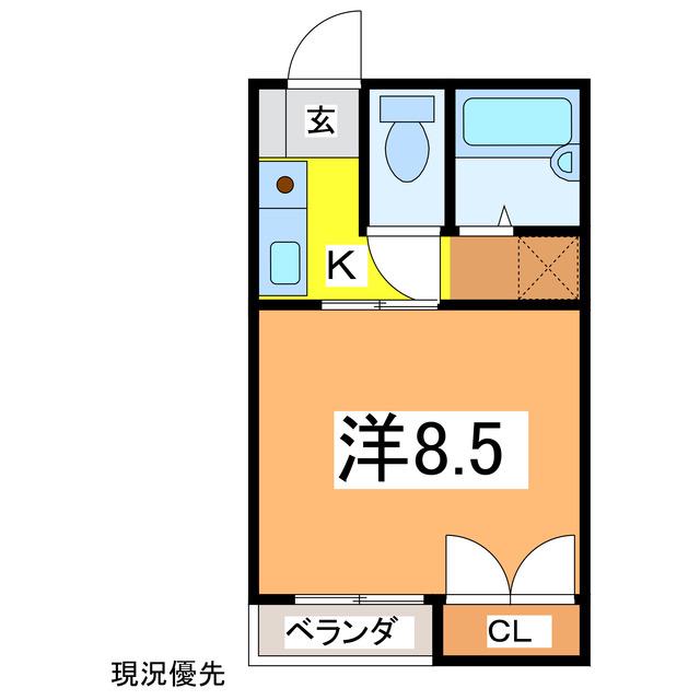 パンション・オスタル48(1K/2階)の間取り写真