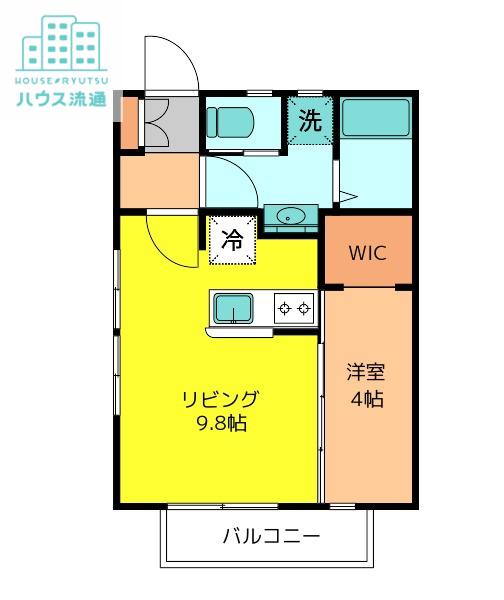 長崎電軌大浦支線 石橋駅(長崎) バス乗車時間:14分 最寄りバス停で下車 徒歩6分 2階建 築6年(1LDK/2階)の間取り写真