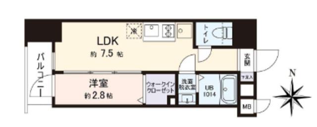 VISTA豊島(1K/10階)の間取り写真