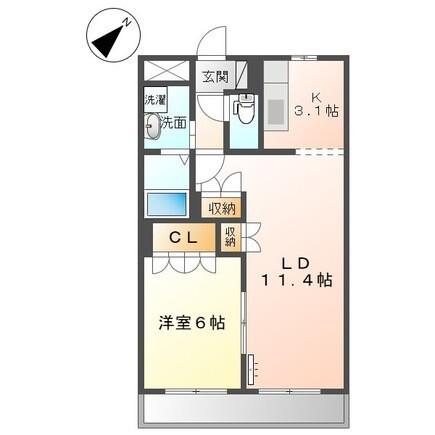 フローリスト(1LDK/2階)の間取り写真