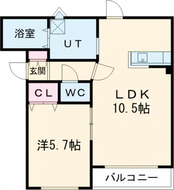 エターナル・メイソンB棟(1LDK/2階)の間取り写真