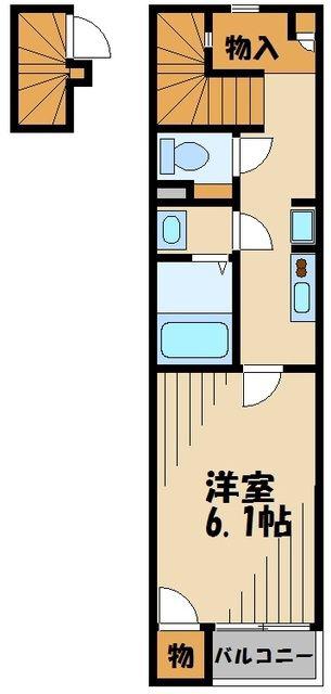 レオネクストペイサージュ(1K/2階)の間取り写真