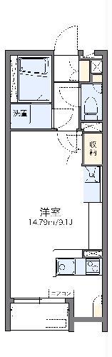 レオネクストオチュールII(ワンルーム/1階)の間取り写真