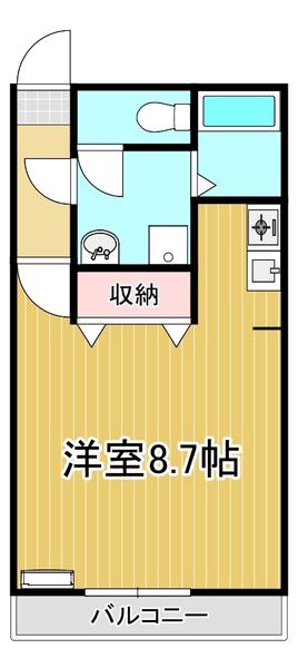 エクレシア有楽(ワンルーム/1階)の間取り写真