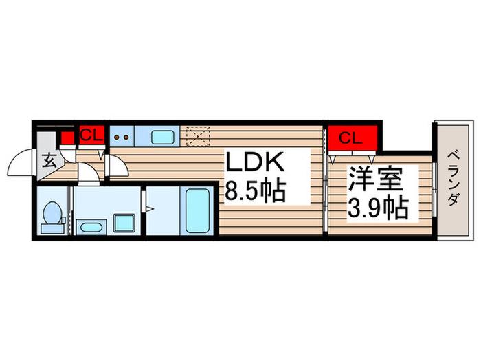 ROBOT HOME 五香(1LDK/2階)の間取り写真