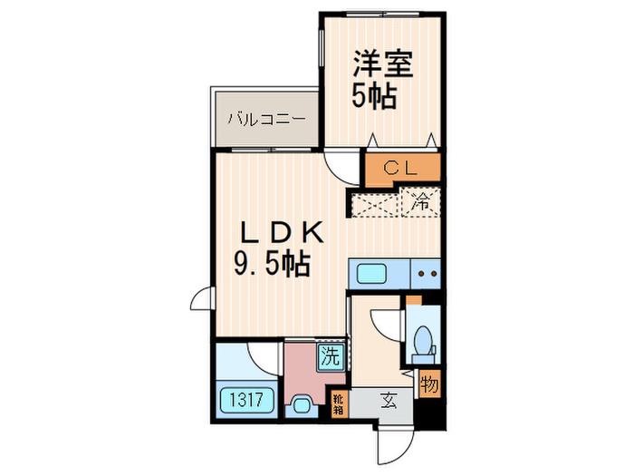 COCOTO(1LDK/3階)の間取り写真