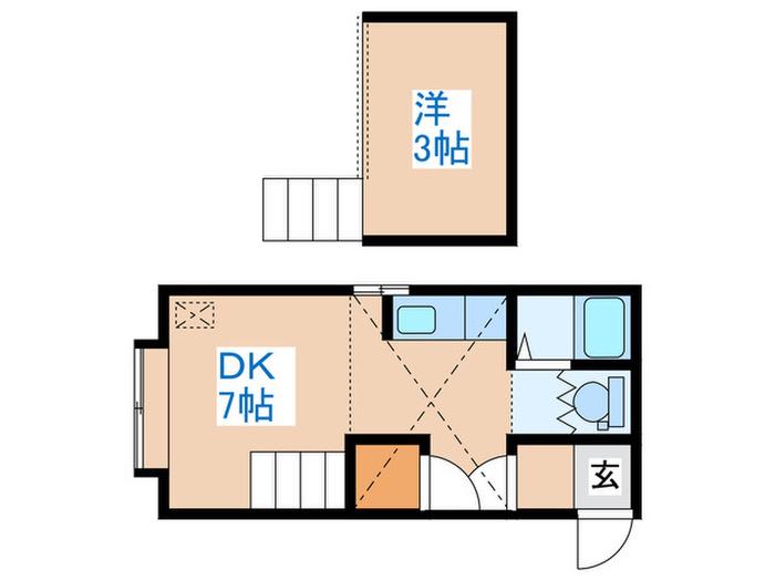 プログレス琴似(1DK/3階)の間取り写真