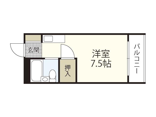 PETIT PAS舟入(ワンルーム/9階)の間取り写真