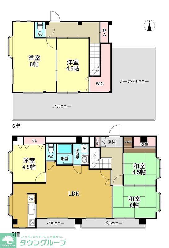 キャニオンクルーズ(4LDK/5階)の間取り写真