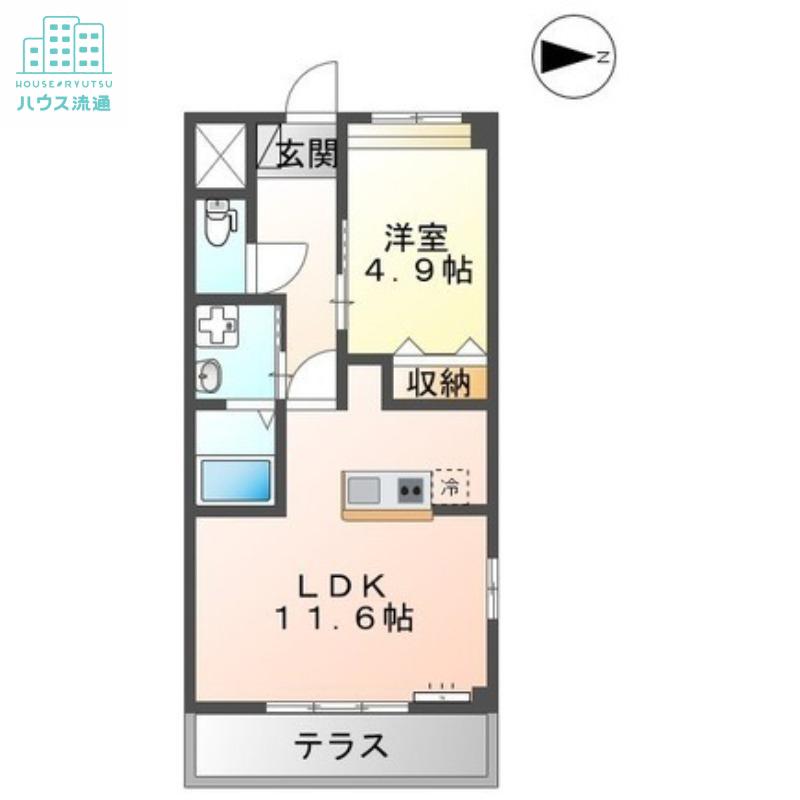 KO OLINA(1LDK/1階)の間取り写真