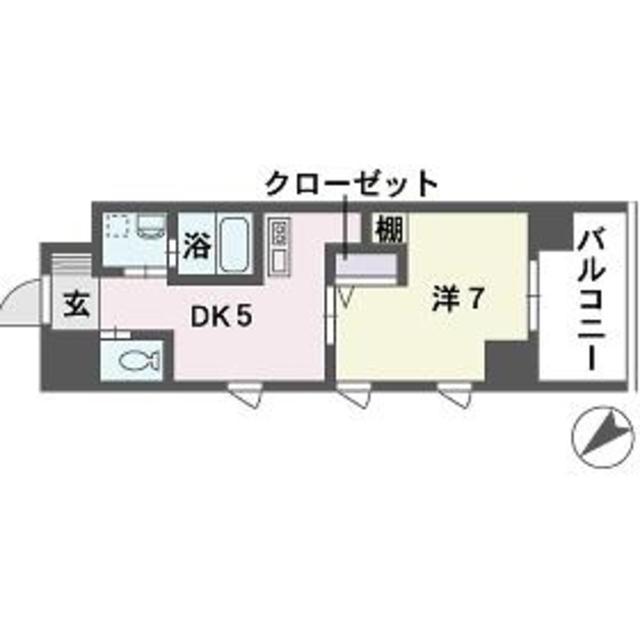 S-FORT博多東II(1DK/4階)の間取り写真