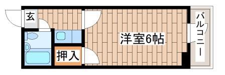 シャインエイト(1K/4階)の間取り写真