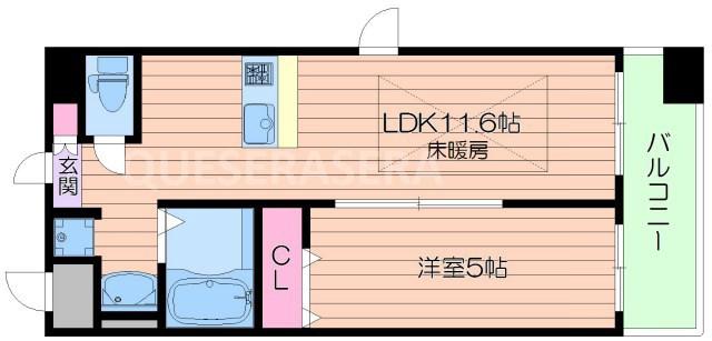第1関根マンション(1LDK/2階)の間取り写真