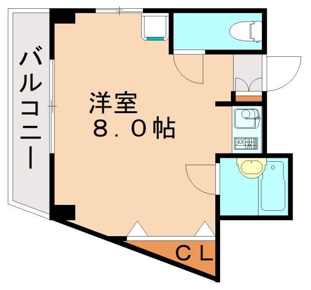 アメニティIN竹下(ワンルーム/4階)の間取り写真