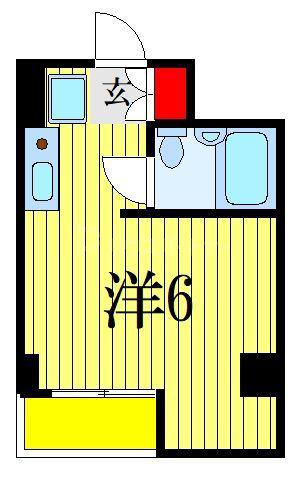 ユーコート本八幡(ワンルーム/3階)の間取り写真