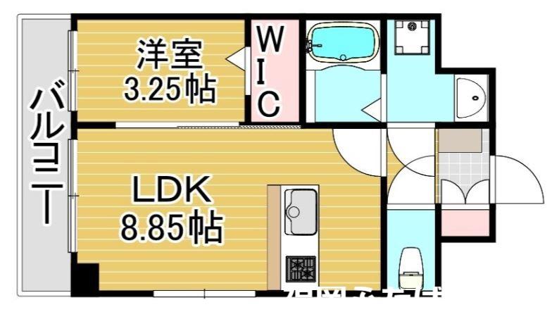 マルコビル平尾(1LDK/4階)の間取り写真