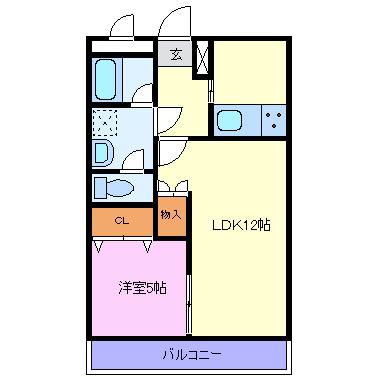 ビューコート久保壱番館(1LDK/3階)の間取り写真