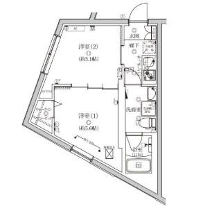 VERXEED STAIR MUSASHI-KOYAMA(2K/2階)の間取り写真