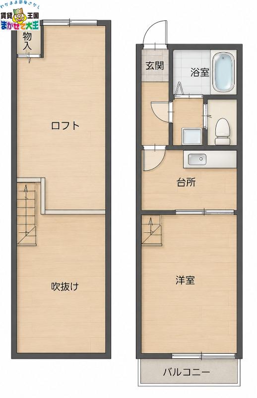 RIMハイツ(1K/2階)の間取り写真