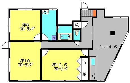 フローラメゾン(3LDK/1階)の間取り写真