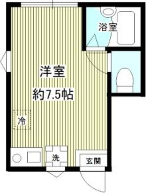 リンピエサ(ワンルーム/1階)の間取り写真