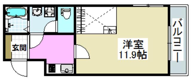 メゾンプレジール(1K/3階)の間取り写真