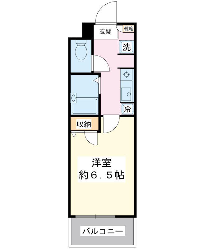 ベンド西千葉(1K/3階)の間取り写真