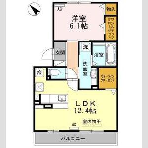 ヴェルドミール(1LDK/2階)の間取り写真