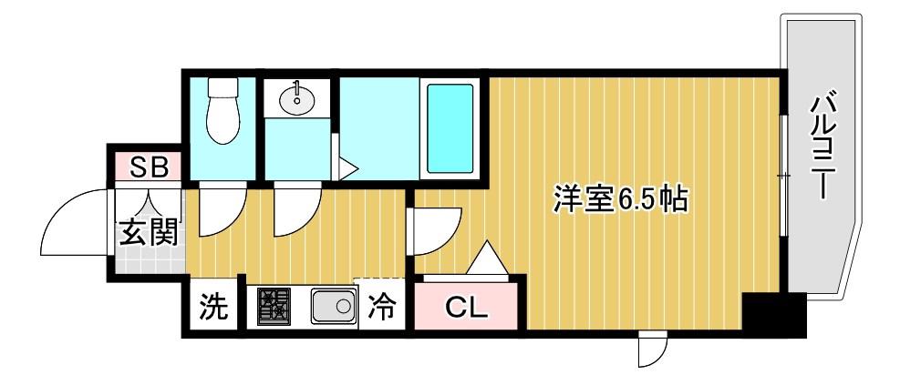 エスリード京橋グランツ(1K/9階)の間取り写真
