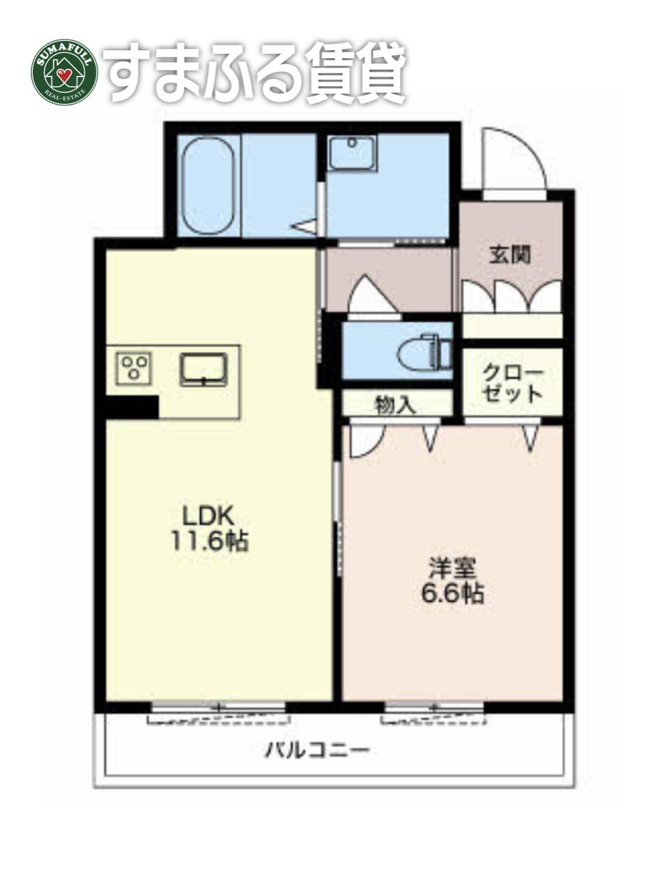 MAST TOWN 戸崎(1LDK/2階)の間取り写真