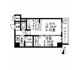 レジデンスフジミ(1LDK/2階)の間取り写真