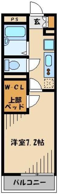 レオパレス南部(1K/3階)の間取り写真