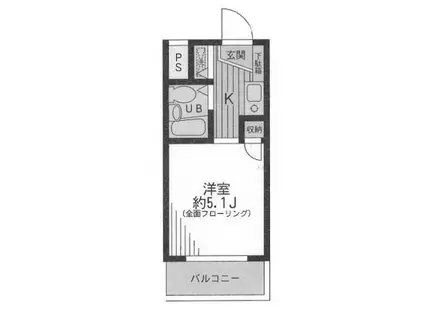 ウィンベルソロ駒込(ワンルーム/4階)の間取り写真