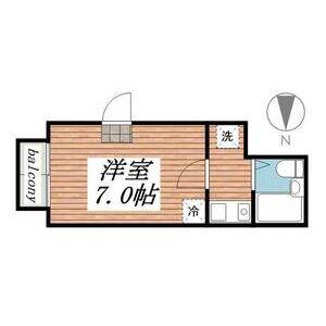 打中スカイマンションI(1K/3階)の間取り写真