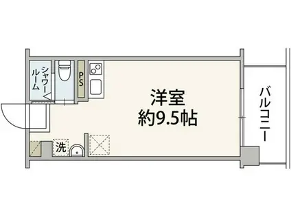 KENSEI9(ワンルーム/4階)の間取り写真