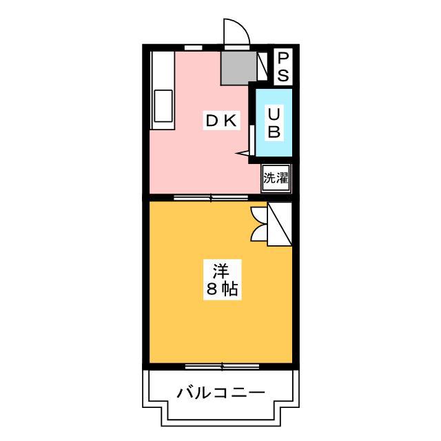 MANSION DIANA(1DK/1階)の間取り写真
