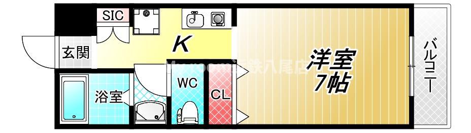 ドムスOGAWA(1K/2階)の間取り写真