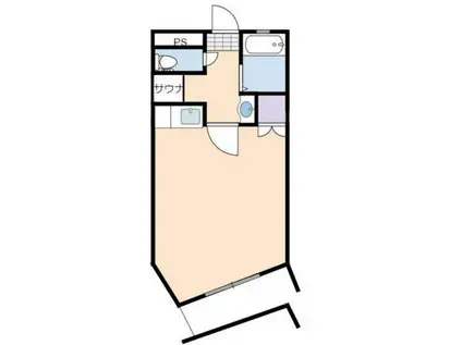 ハイツひまわり(ワンルーム/5階)の間取り写真