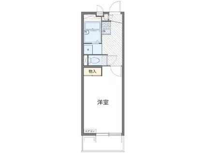 レオパレススマイル湘南台(1K/3階)の間取り写真
