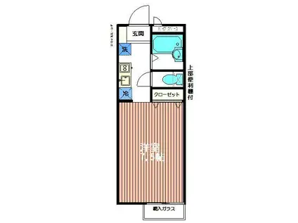 ハウス豊栄(1K/1階)の間取り写真