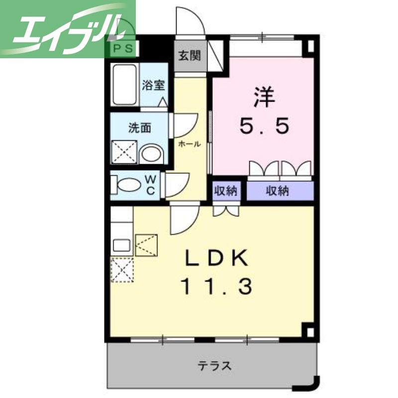 エクレセンス(1LDK/1階)の間取り写真