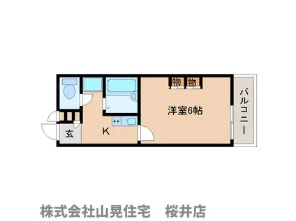 レオパレスFOUND VILLAGE(1K/3階)の間取り写真