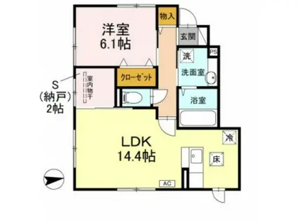 シャルマンコート(1SLDK/1階)の間取り写真