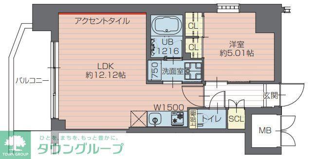 プレジオ川口ASIAN(1LDK/2階)の間取り写真