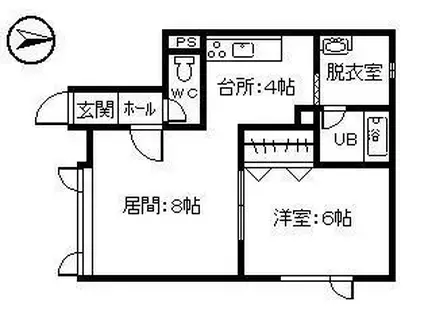 マーガレットIII(1LDK/1階)の間取り写真