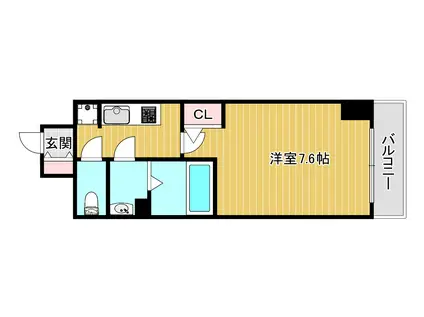 LALA PLACE難波ガルテン(1K/5階)の間取り写真