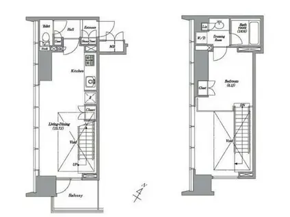 レキシントンスクエア白金高輪(1LDK/6階)の間取り写真
