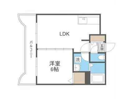 グリーンアップルII(1LDK/4階)の間取り写真